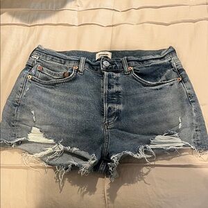 Citizens Of Humanity Blue Distressed Jean Shorts